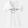 Ladies Perfect T Cotton V Neck T Shirt Thumbnail