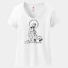 Ladies Perfect T Cotton V Neck T Shirt Thumbnail