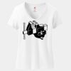 Ladies Perfect T Cotton V Neck T Shirt Thumbnail