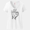 Ladies Perfect T Cotton V Neck T Shirt Thumbnail