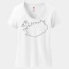 Ladies Perfect T Cotton V Neck T Shirt Thumbnail